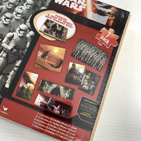 Disney Star Wars Force Awakens Wood Jigsaw Puzzles Wooden Storage Box - Picture 3 of 5